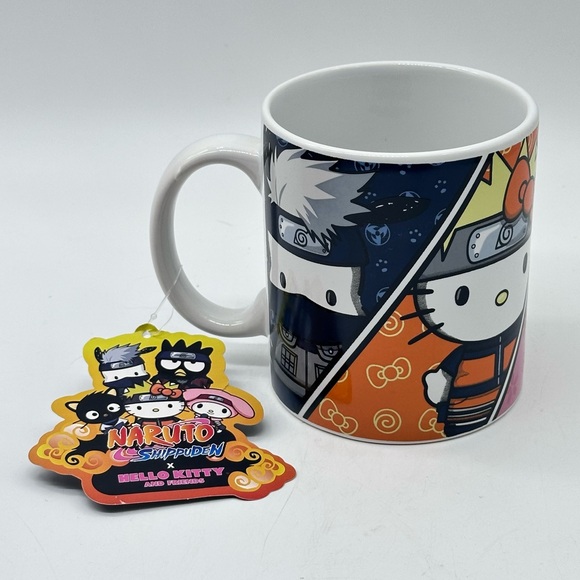 Hello Kitty x Naruto Shippuden Ceramic Coffee Tea Mug 16 oz from Bioworld - Picture 4 of 10